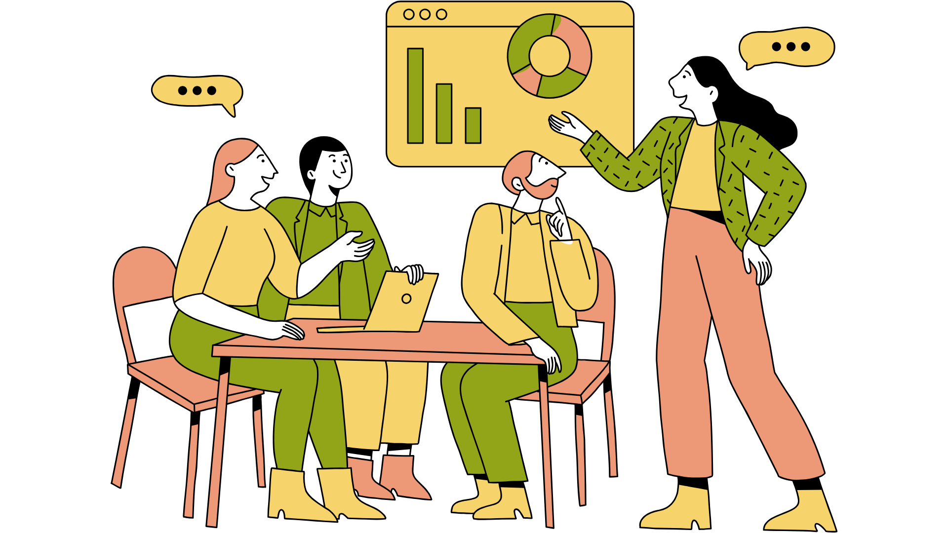 Equipo de logística trabajando